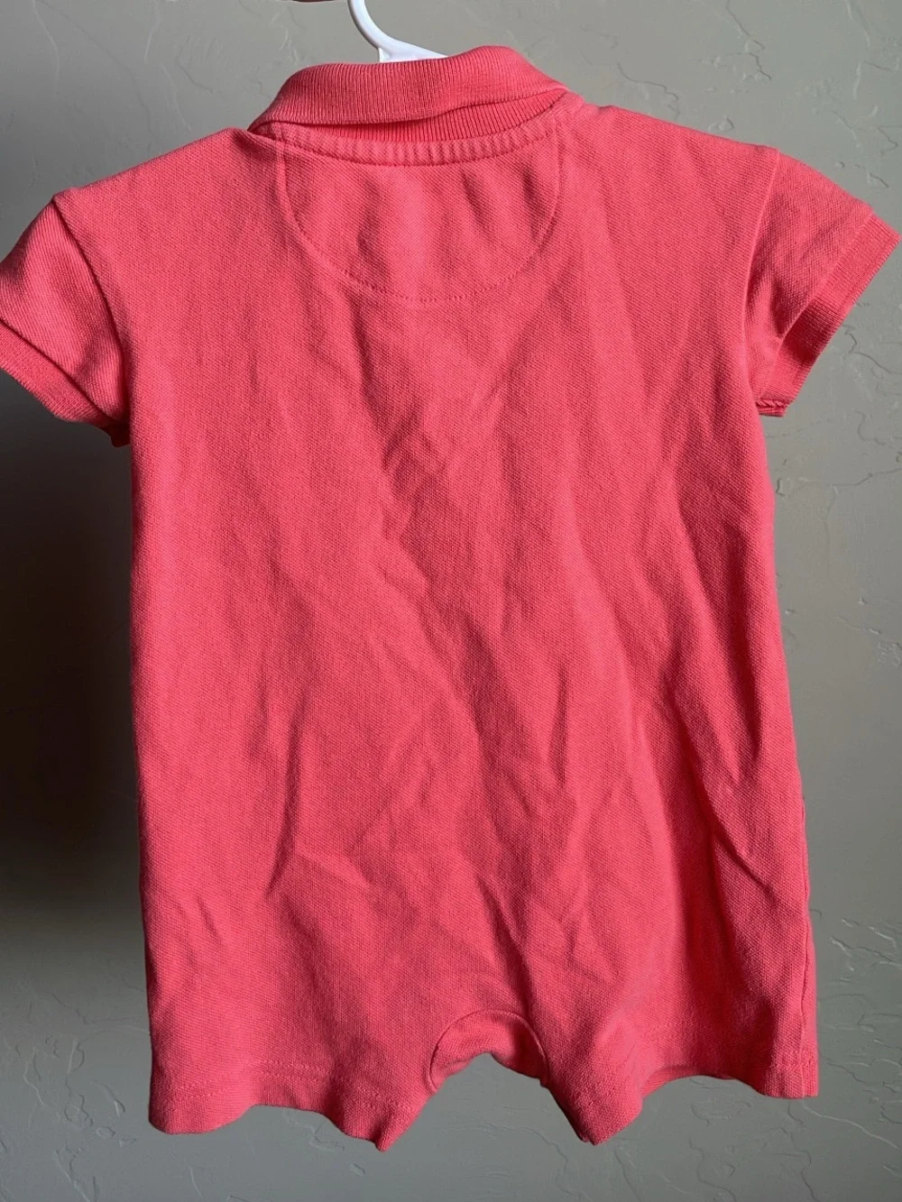 Coral Polo Romper Top - Kids Shirt